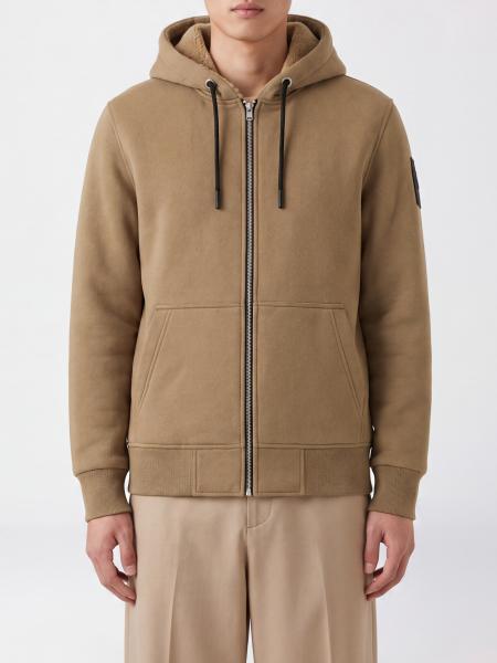 Cotton-Blend Hooded Zip-Up Sweatshirt Moose Knuckles with Kangaroo Pocket