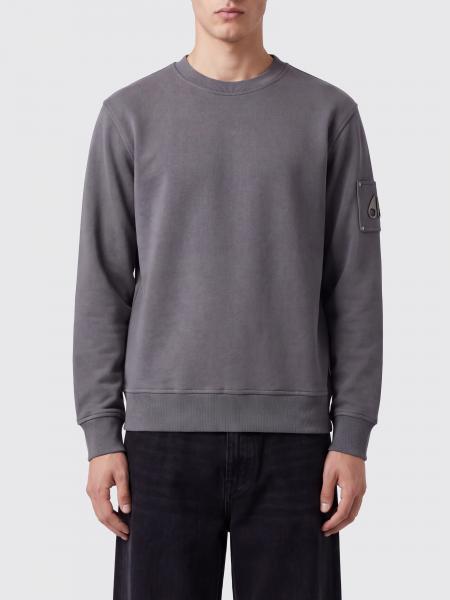 Long-Sleeved Moose Knuckles Pure Cotton Crewneck Sweatshirt