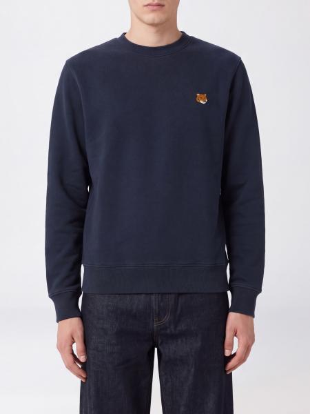 Baumwoll-Sweatshirt Maison Kitsuné mit Rundhalsausschnitt und Logo-Applikation