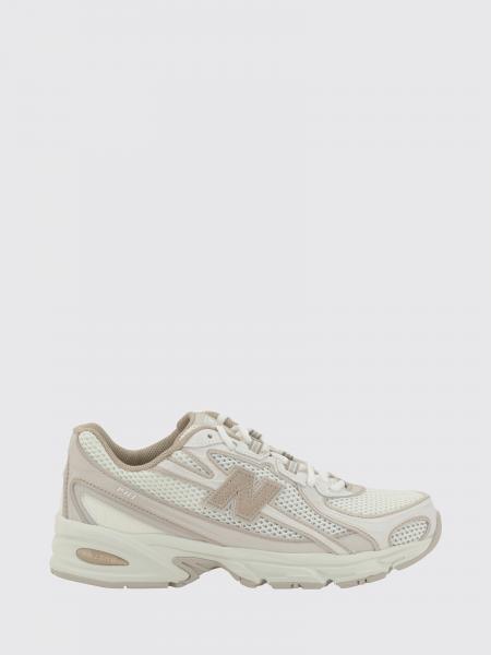 740 New Balance Leather and Mesh Sneakers with Rubber Sole