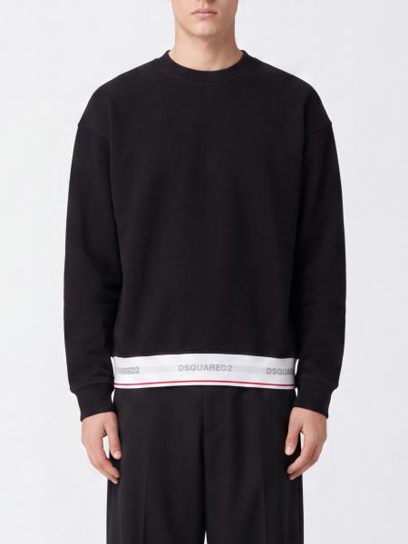Dsquared2 Relaxed Fit Jacquard Logo Cotton Jumper