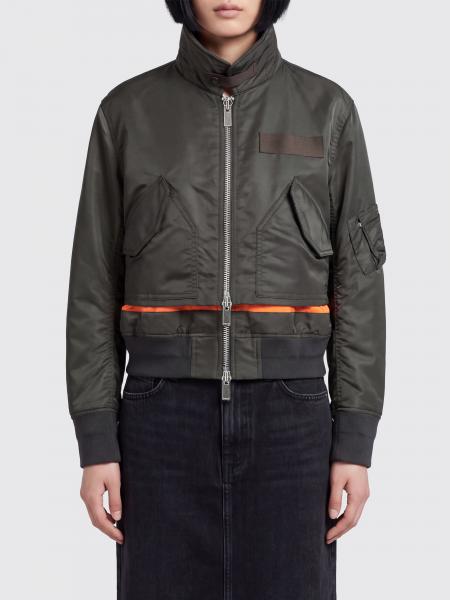 Sacai Cotton-Blend Bomber Jacket with Classic Collar and Zip Closure