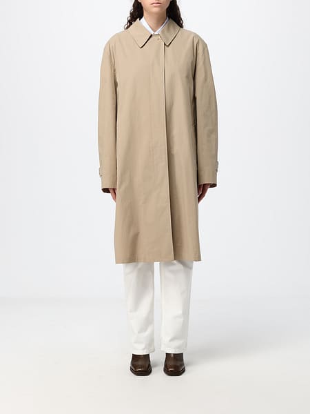 Single-Breasted Long Waterproof Cotton Trench Coat The Row with Concealed Closure