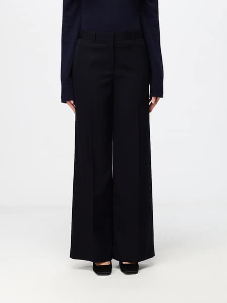 High-Waisted Wool Palazzo Trousers THE ROW with Belt Loops