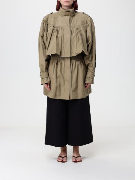 Trench imperméable Chloé en coton avec col montant et épaulettes