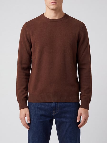 Long-Sleeved Ribbed Crewneck Jumper Ballantyne in 100% Cashmere