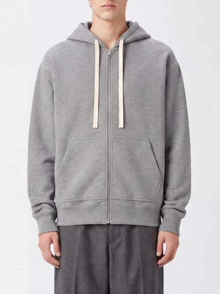 Jil Sander Cotton Zip-Up Hoodie with Side Pockets