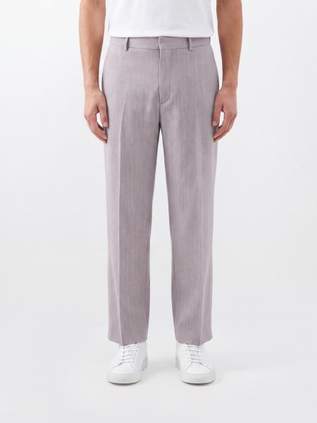 Studio Nicholson Fume Wide-Leg Tailored Trousers in Pure Virgin Wool