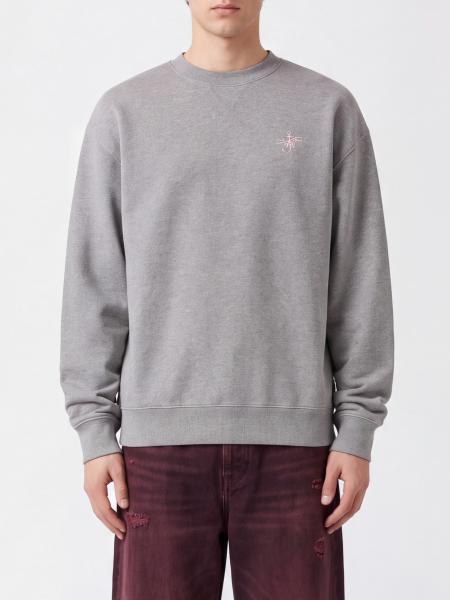 Sweatshirt à col rond en coton JW Anderson avec logo brodé et épaules tombantes