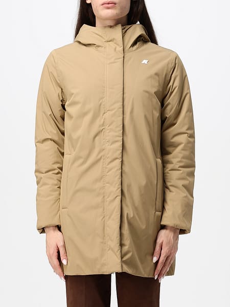K-Way Sophie Short Hooded Jacket, Padded and Waterproof in Technical Fabric
