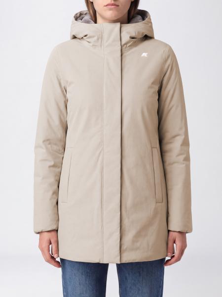 Veste courte à capuche Sophie K-Way, matelassée et imperméable en tissu technique