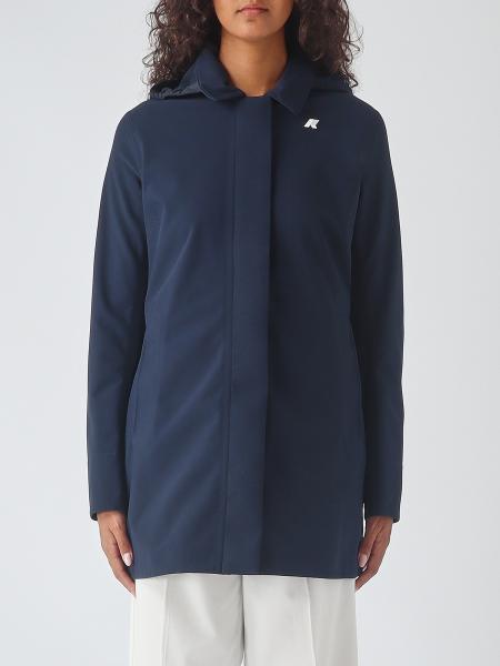 K-WAY Single-Breasted Waterproof Nylon Trench Coat