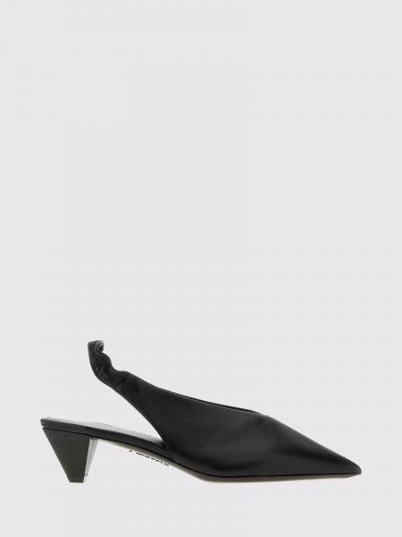 Loewe Origami Cubic Lambskin Slingback Pumps with a Low Cone Heel