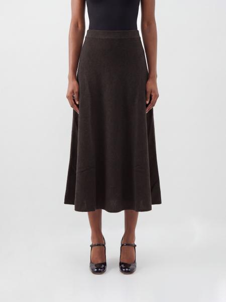 Knit Cashmere Midi Skirt Lisa Yang with an Elasticated High Waist