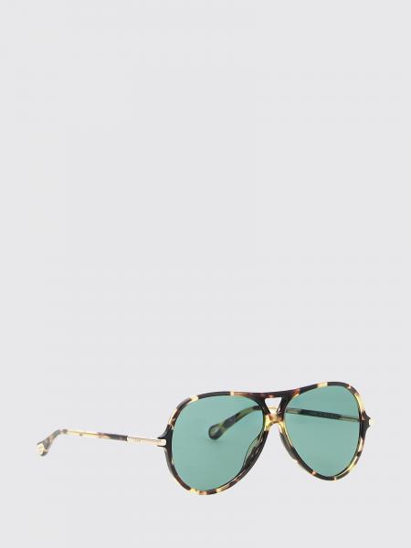 Aviator Tortoiseshell Acetate Sunglasses Chloé with Double Bridge