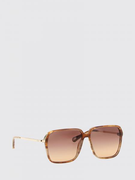Chloé Cat-Eye Sunglasses in Tortoiseshell Acetate with Engraved Logo