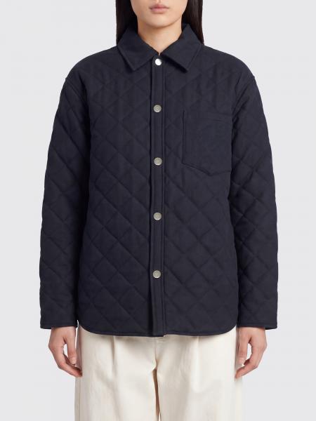 Quilted Wool Blend Shirt Jacket A.P.C. with Classic Collar