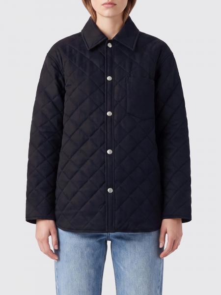 Quilted Wool Blend Shirt Jacket A.P.C. with Classic Collar