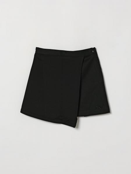 Minigonna Diesel da bambina in misto lana plissettata a vita alta slim fit