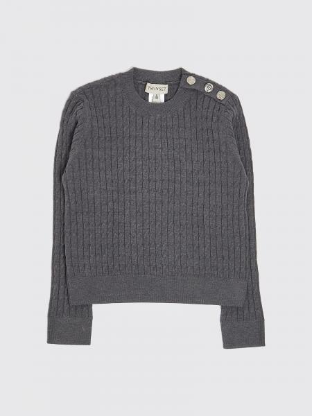 Twinset Boy's Ribbed and Braided Knit Viscose Jumper