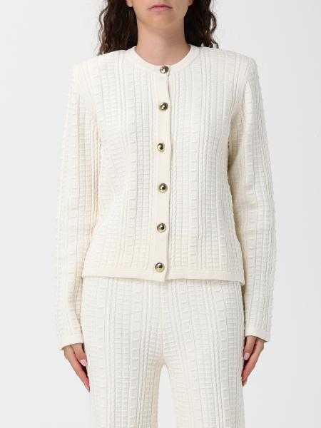 Cardigan Twinset girocollo in misto lana con chiusura a bottoni