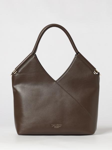 Twinset Schultertasche aus Kunstleder mit doppeltem Rohrgriff