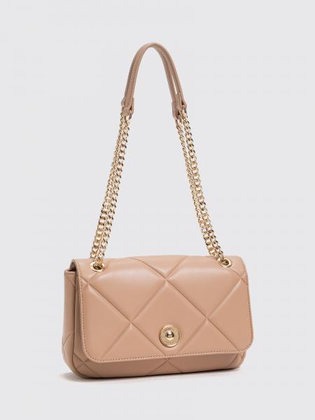 Twinset Quilted Synthetic Leather Crossbody Bag with Flap Closure