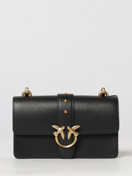 Minibolso bandolera Love One Classic Pinko de piel lisa con hebilla Love Birds
