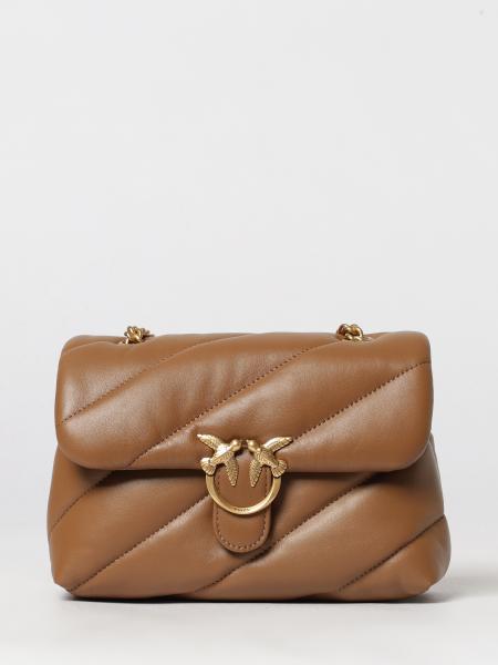 Pinko Classic Love Bag Puff Matelassé Nappa Mini Shoulder Bag with Logo
