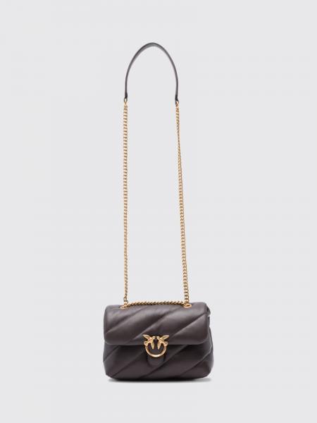 Pinko Classic Love Bag Puff Matelassé Nappa Mini Shoulder Bag with Logo