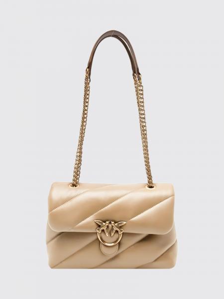 Pinko Classic Love Bag Puff Matelassé Nappa Shoulder Bag with Logo Buckle