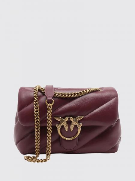 Pinko Classic Love Bag Puff Matelassé Nappa Shoulder Bag with Logo Buckle