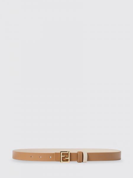 Fendi FF Reversible Calfskin Leather Belt with Monogram Buckle