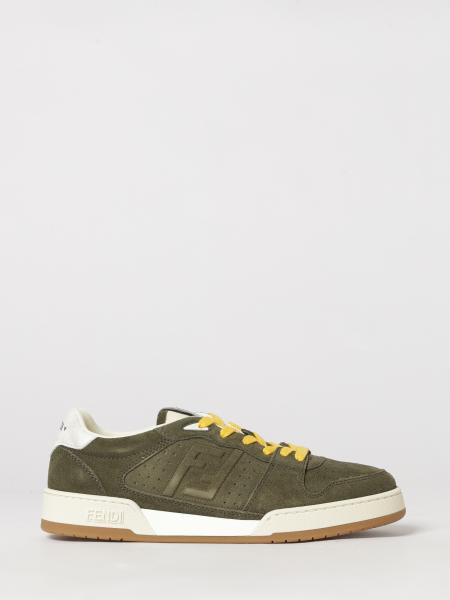 Fendi Match Suede Calfskin Trainers with FF Monogram