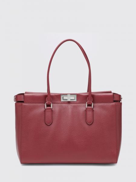 Fendi Peekaboo Calfskin Leather Shoulder Bag with Double Handle and Twist-Lock Closure