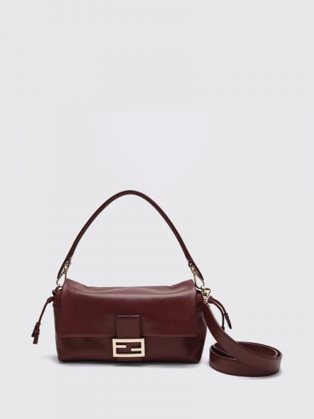 Fendi Medium Baguette Lambskin Nappa Shoulder Bag with Drawstring