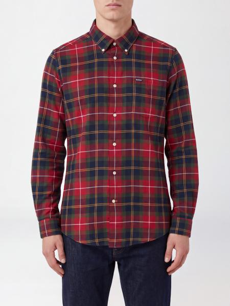 Chemise slim fit à carreaux Barbour en coton avec col boutonné