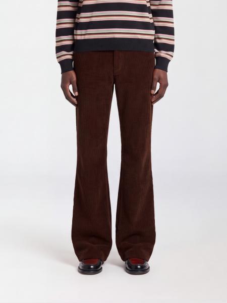 Marni Mid-Rise Flared Cashmere Corduroy Velvet Trousers