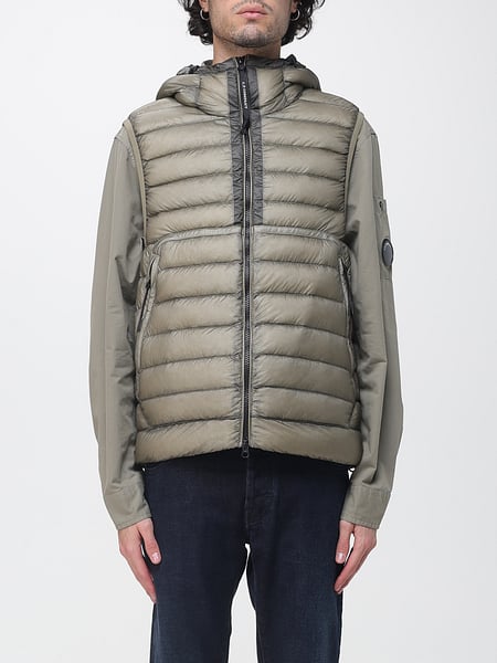 C.P. Company Quilted Nylon Padded Gilet with Hood and Iconic Goggle Lenses