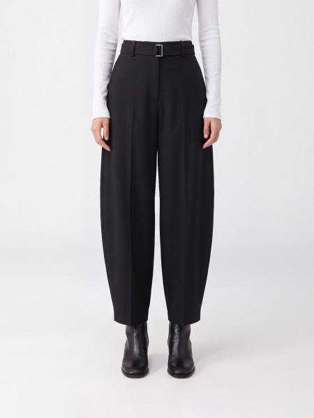 Sacai High-Waisted Wide-Leg Tailored Wool-Blend Trousers