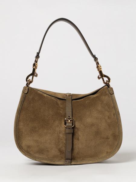 Etro Pony Suede Shoulder Bag with Pegaso Logo Buckle