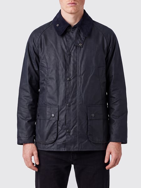 Giacca Bedale BARBOUR in cotone cerato con colletto in velluto a coste