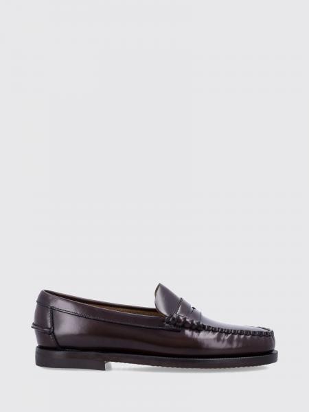 Sebago Classic Dan Smooth Calfskin Penny Loafers with Saddle Strap