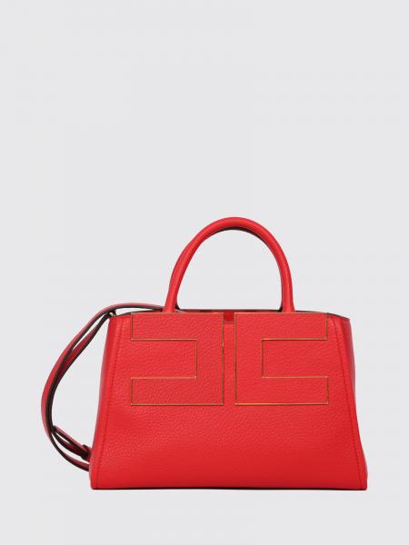 Bolso tote evasé Elisabetta Franchi con logo metálico y neceser interior
