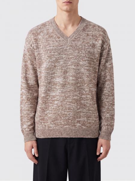 Maison Margiela Classic V-Neck Long-Sleeved Cotton Jumper