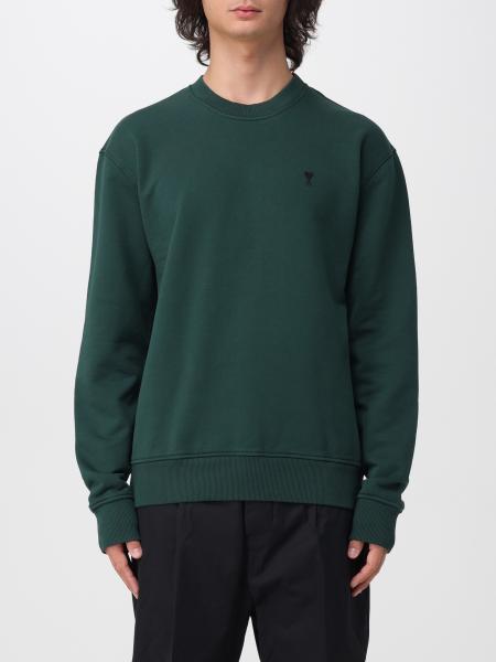Ami Paris Crewneck Sweatshirt in Cotton with Embroidered Ami de Coeur Logo