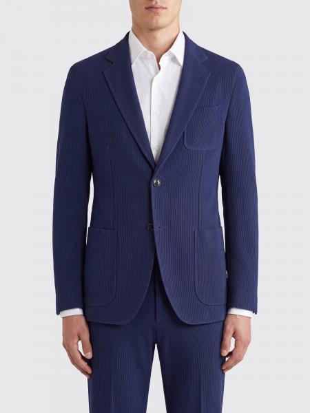 Giorgio Armani Slim Fit Virgin Wool Blend Single-Breasted Blazer with One-Button Closure