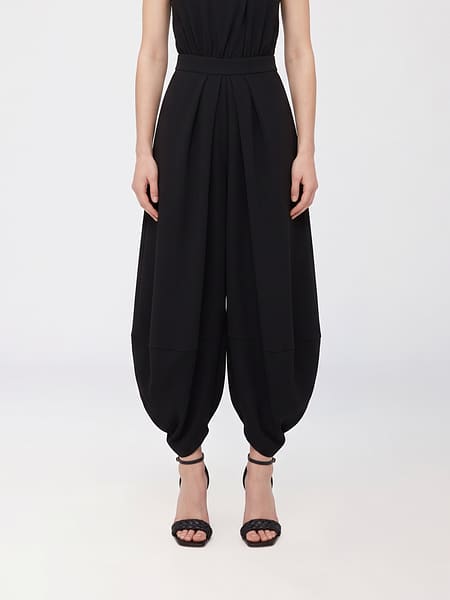 Falda midi asimétrica de seda con drapeado lateral de Giorgio Armani