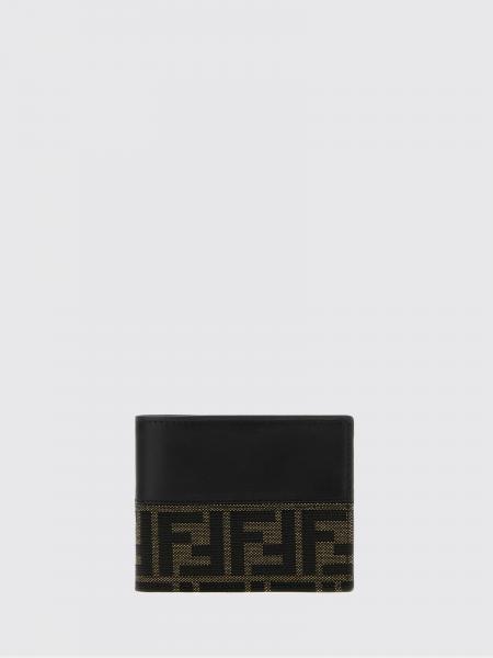 Fendi FF Monogram Jacquard Calfskin Leather Bifold Wallet