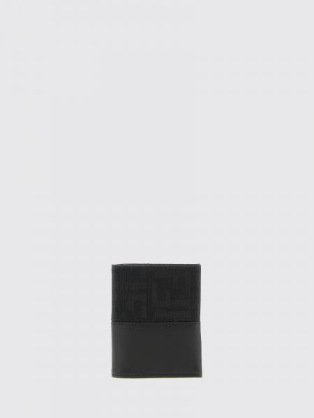 Fendi FF Jacquard Fabric Bifold Card Holder with Snap Closure
